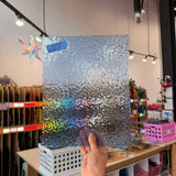 Princess Blue English Muffle Sheet Glass Colorado Glassworks