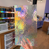 NEW! Clear Iridescent Lace Clear Transparent Sheet Glass Colorado Glassworks