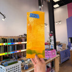 Glascadia Pumpkin Orange Opal with Pea Pod Opal Infusion Double Roll Fusible 90 COE Sheet Glass Colorado Glass Works 10.5x4in (BE-69419565)