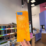 Glascadia Pumpkin Orange Opal with Pea Pod Opal Infusion Double Roll Fusible 90 COE Sheet Glass Colorado Glass Works 10x4in (BE-69452333)