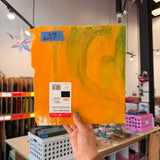 Glascadia Pumpkin Orange Opal with Pea Pod Opal Infusion Double Roll Fusible 90 COE Sheet Glass Colorado Glass Works 10x9.5in (BE-77007149)