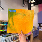 Glascadia Pumpkin Orange Opal with Pea Pod Opal Infusion Double Roll Fusible 90 COE Sheet Glass Colorado Glass Works 10x10.5in (BE-77039917)