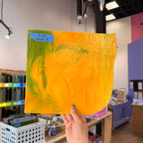 Glascadia Pumpkin Orange Opal with Pea Pod Opal Infusion Double Roll Fusible 90 COE Sheet Glass Colorado Glass Works 10x10.5in (BE-77039917)