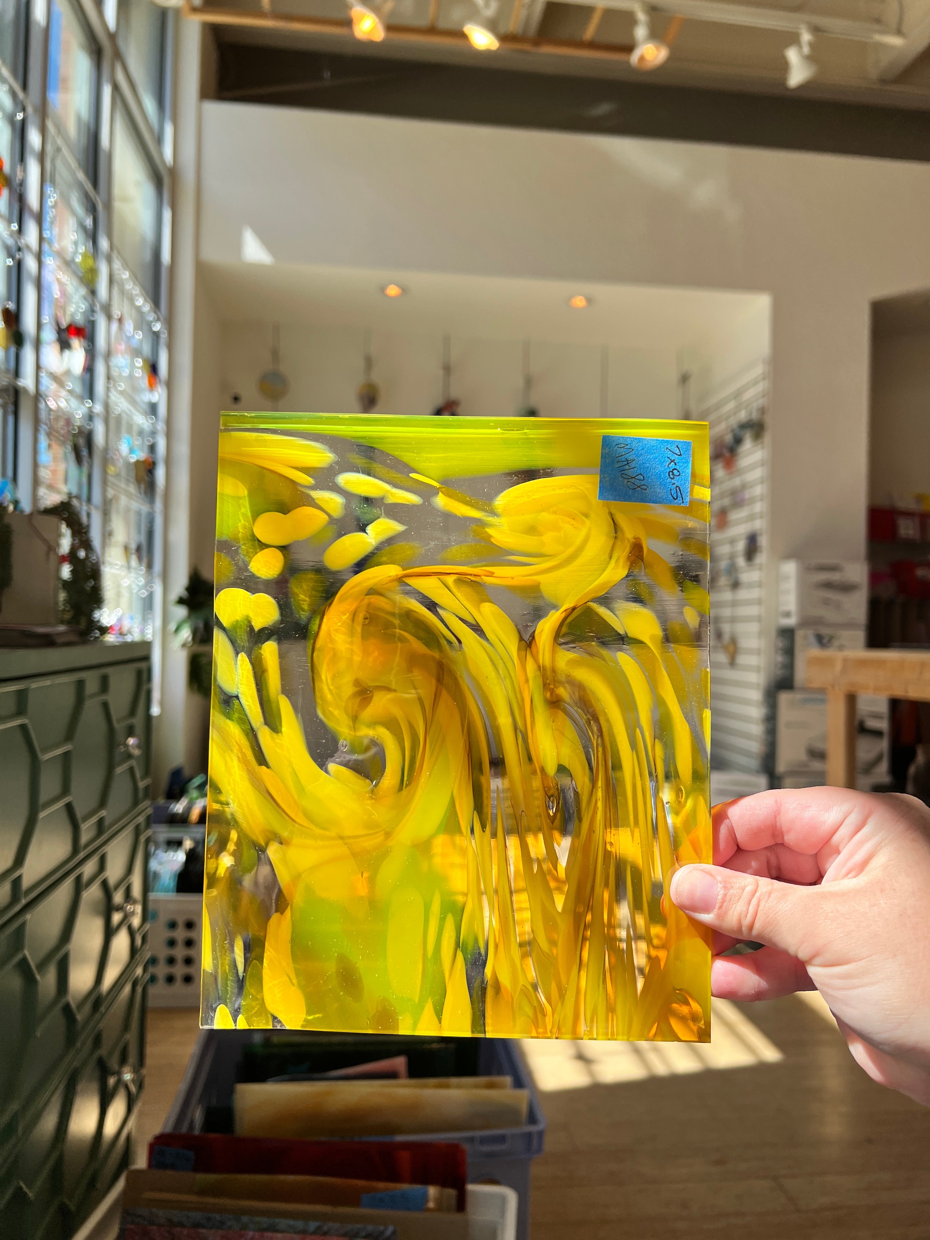 Eternal Summer COGW by Monarch Glass Sheet Glass Colorado Glass Works 7x8.5in (MA188)  