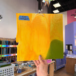Glascadia Pumpkin Orange Opal with Pea Pod Opal Infusion Double Roll Fusible 90 COE Sheet Glass Colorado Glass Works 10.5x10.5in (BE-77072685)