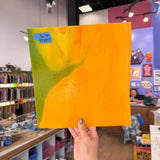 Glascadia Pumpkin Orange Opal with Pea Pod Opal Infusion Double Roll Fusible 90 COE Sheet Glass Colorado Glass Works 10x9.5in (BE-77596973)