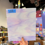 Glascadia White Petal Pink Opal Neo-Lavender Shift Transparent Double Roll Fusible 90 COE Sheet Glass Colorado Glassworks