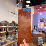 Glascadia Burnt Orange Opal with Steel Blue Opal Drizzle Double Roll Fusible 90 COE Sheet Glass Colorado Glass Works 10x4in (BE-28827949)