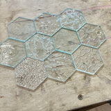 Pre-Cut Stained Glass Honeycomb/Hexagon Pieces Perfect for Stained Glass, Fusing, Mosaics and more!! Tools Colorado Glassworks