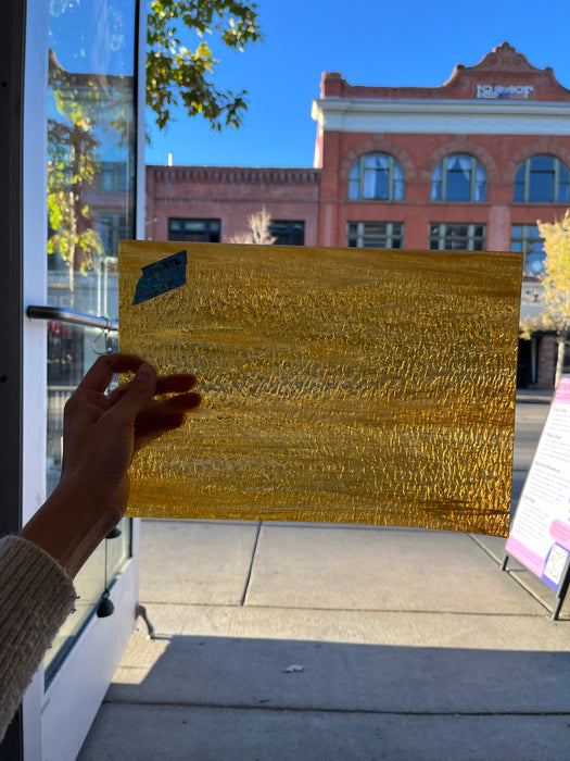 Brown and White Wispy Caramel Rippled Wissmach Sheet Glass Colorado Glassworks   