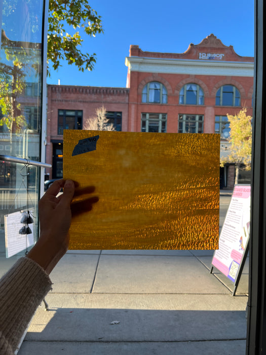 Brown and White Wispy Caramel Rippled Wissmach Sheet Glass Colorado Glassworks   