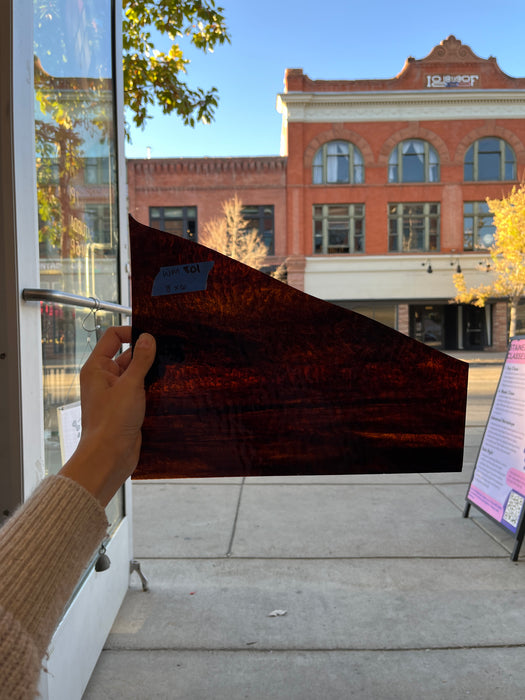 Dark Brown Wispy Dual Textured Wissmach Sheet Glass Colorado Glassworks   