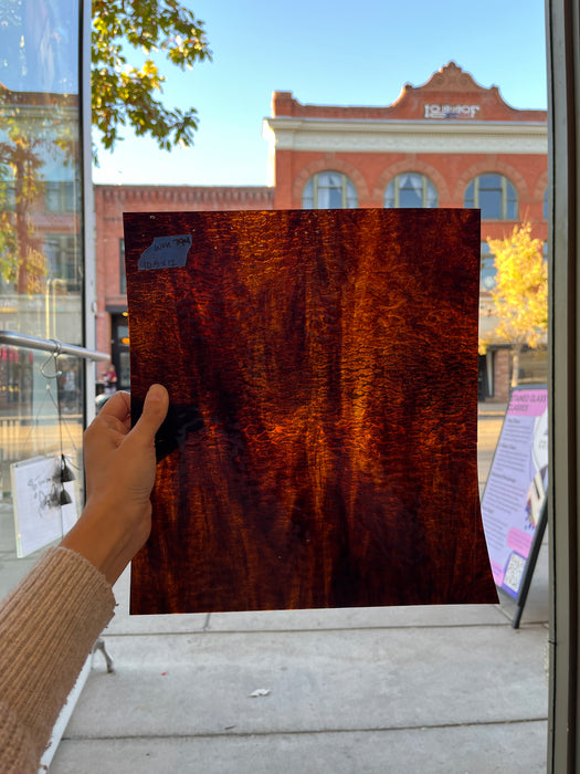 Dark Brown Wispy Dual Textured Wissmach Sheet Glass Colorado Glassworks   