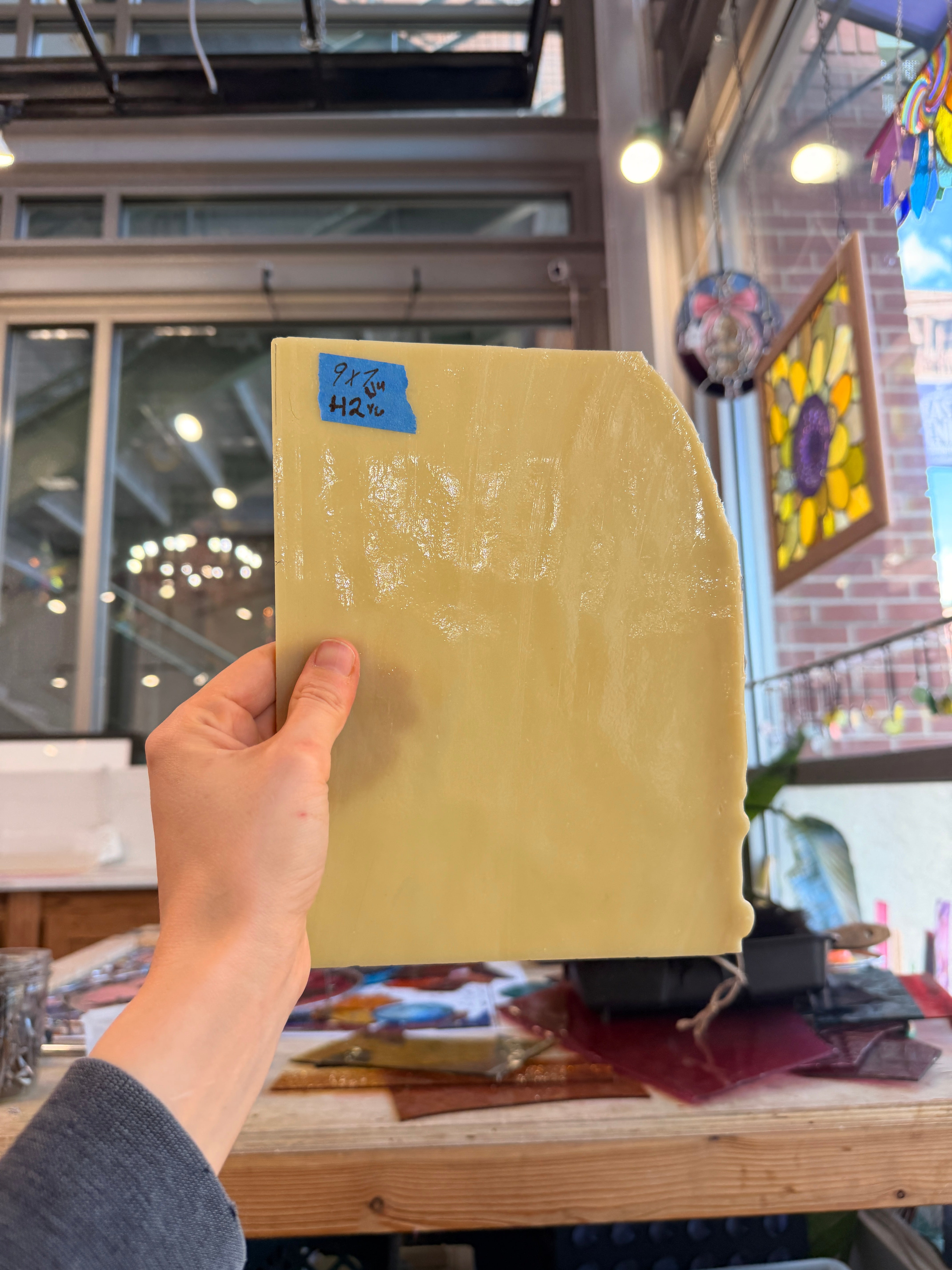 Tan Opal Youghiogheny Sheet Glass Youghiogheny