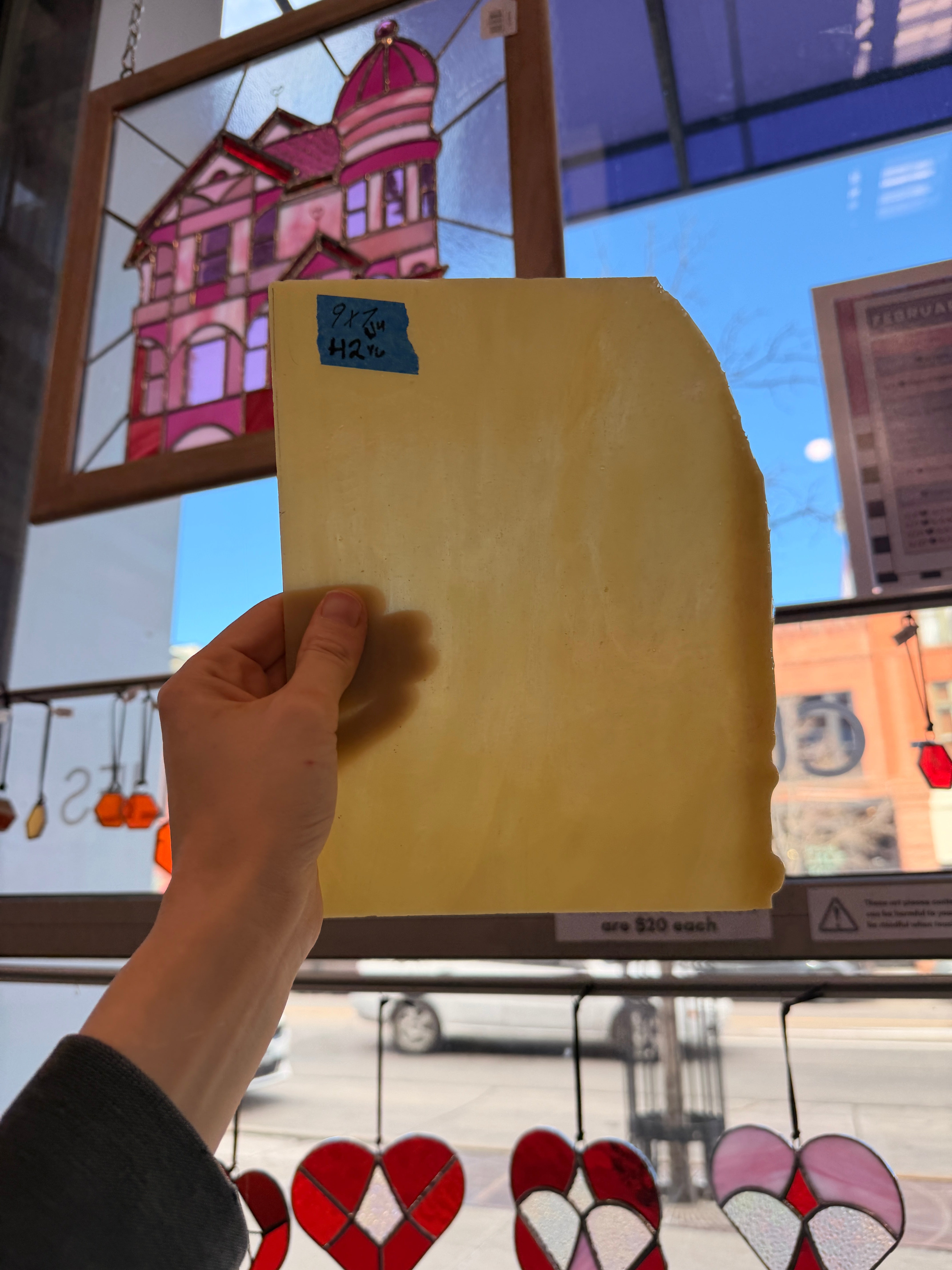 Tan Opal Youghiogheny Sheet Glass Youghiogheny