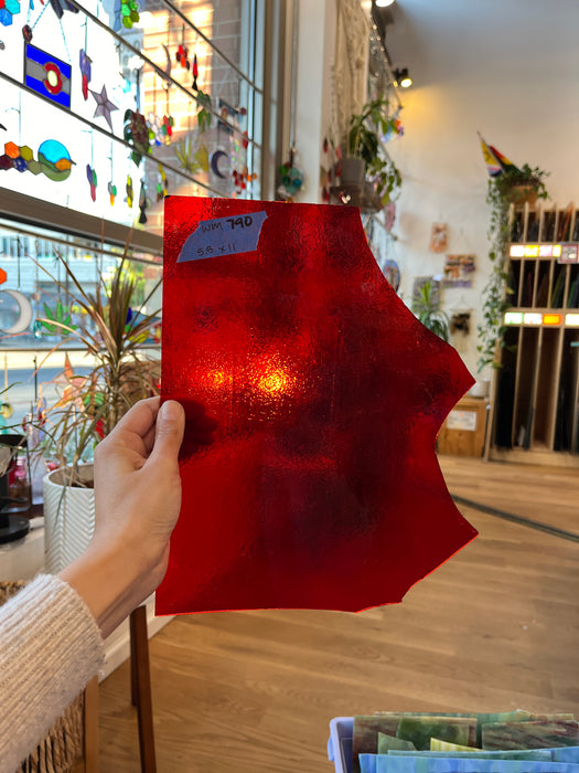 Red Wissmach Transparent Sheet Glass Colorado Glassworks   