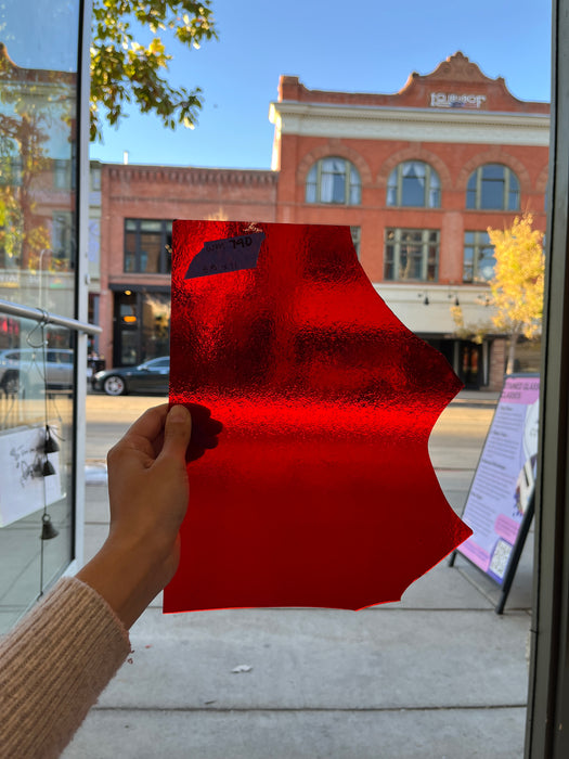 Red Wissmach Transparent Sheet Glass Colorado Glassworks   