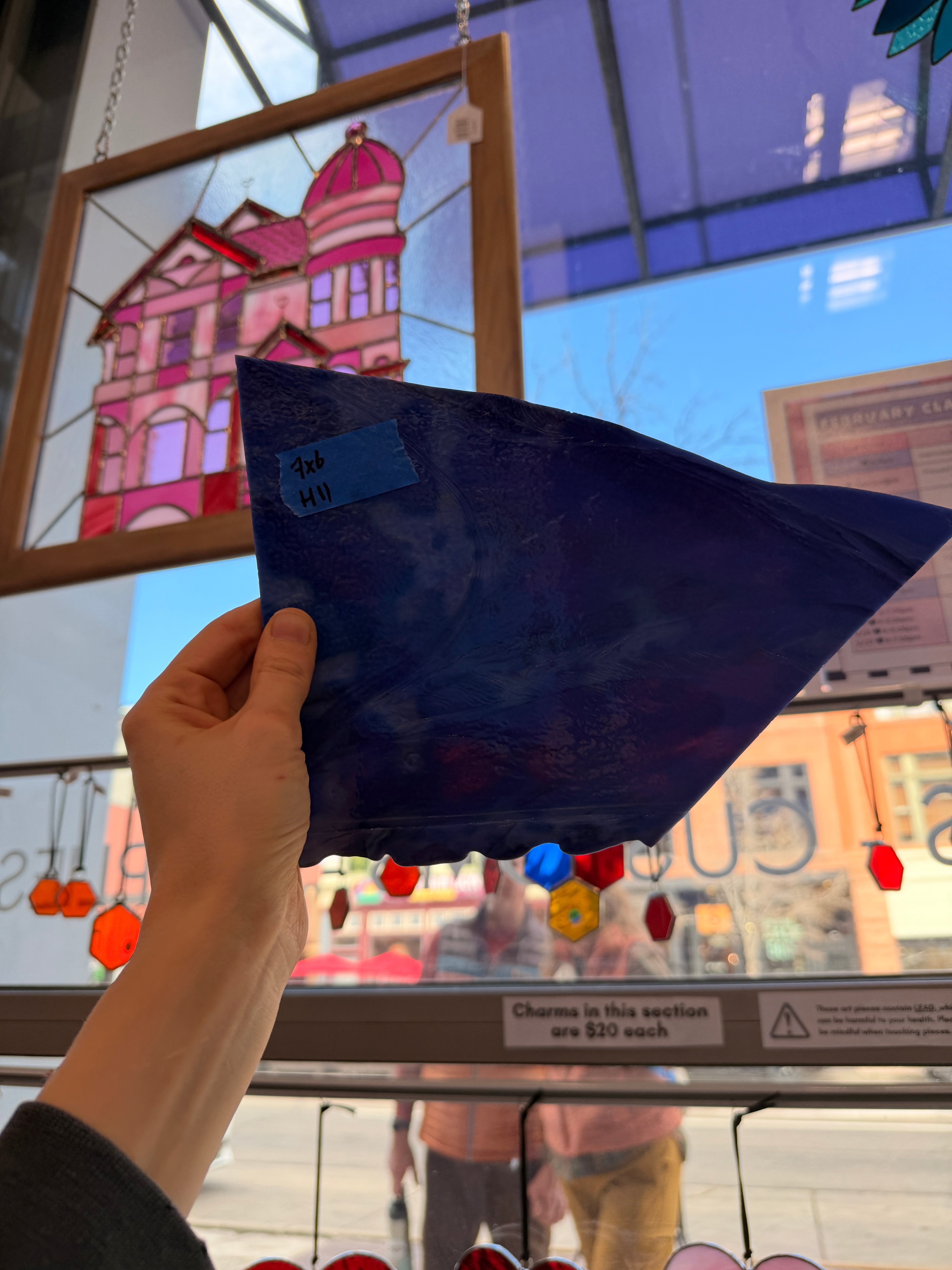 Vintage Mottled Purple Glass Sheet Glass Colorado Glass Works