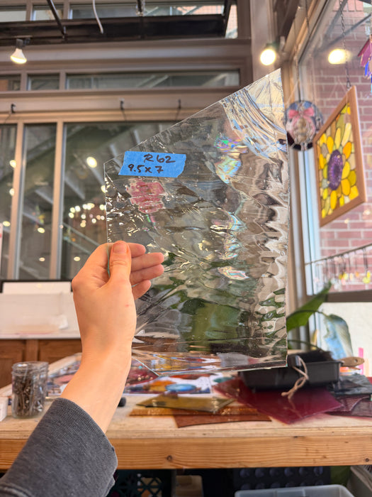 Clear Reamy Glass Sheet Glass Colorado Glassworks 9.5x7in (UNK-69616173)