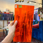 Orange White Wispy Oceanside Fusible 96 COE (OGT 379.1F) Sheet Glass Colorado Glassworks OS-ORA/WHIT (12x6in)