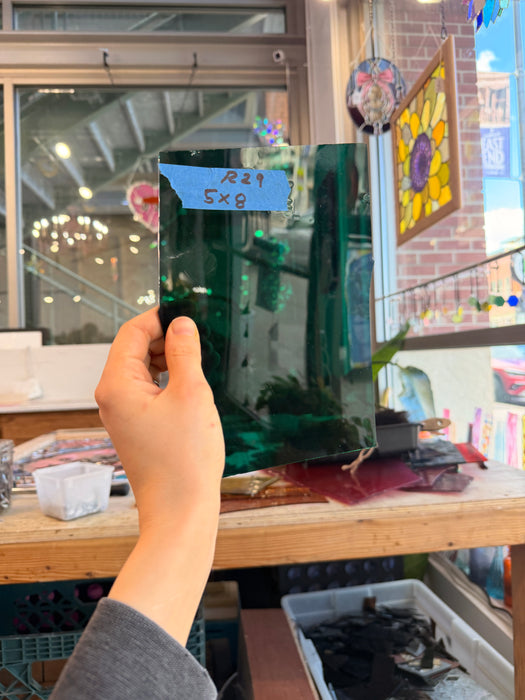 Emerald Green Mouthblown Flash Glass Sheet Glass Colorado Glassworks