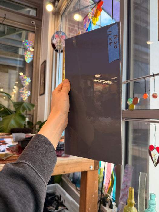 Pewter Solid Opalescent Oceanside (280-72S) 96 COE Sheet Glass Colorado Glassworks