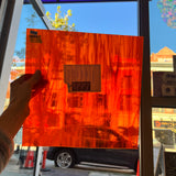 Orange White Wispy Oceanside Fusible 96 COE (OGT 379.1F) Sheet Glass Colorado Glassworks