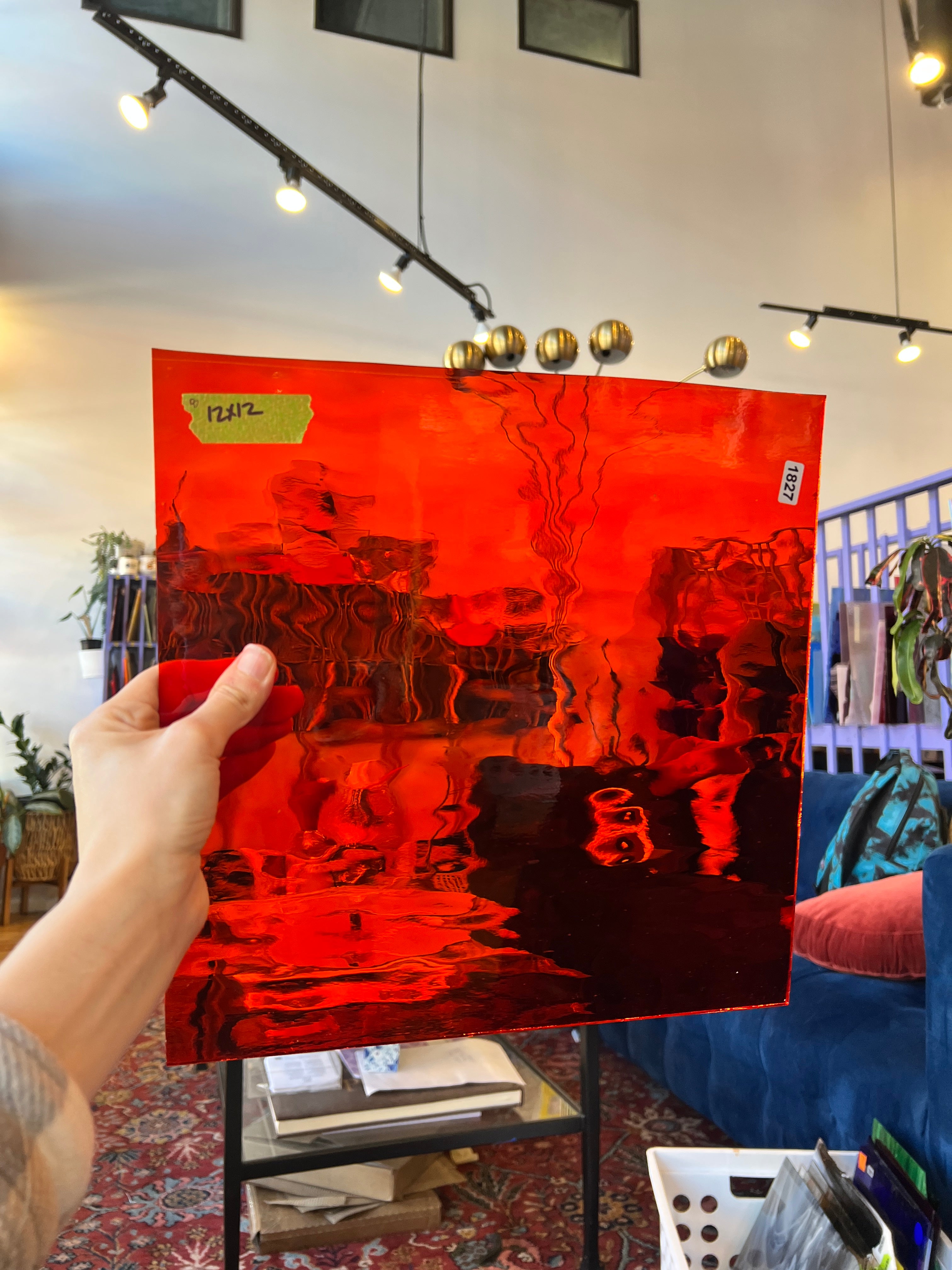 Orange Waterglass Oceanside Fusible 96 COE (171WF) Sheet Glass Colorado Glassworks