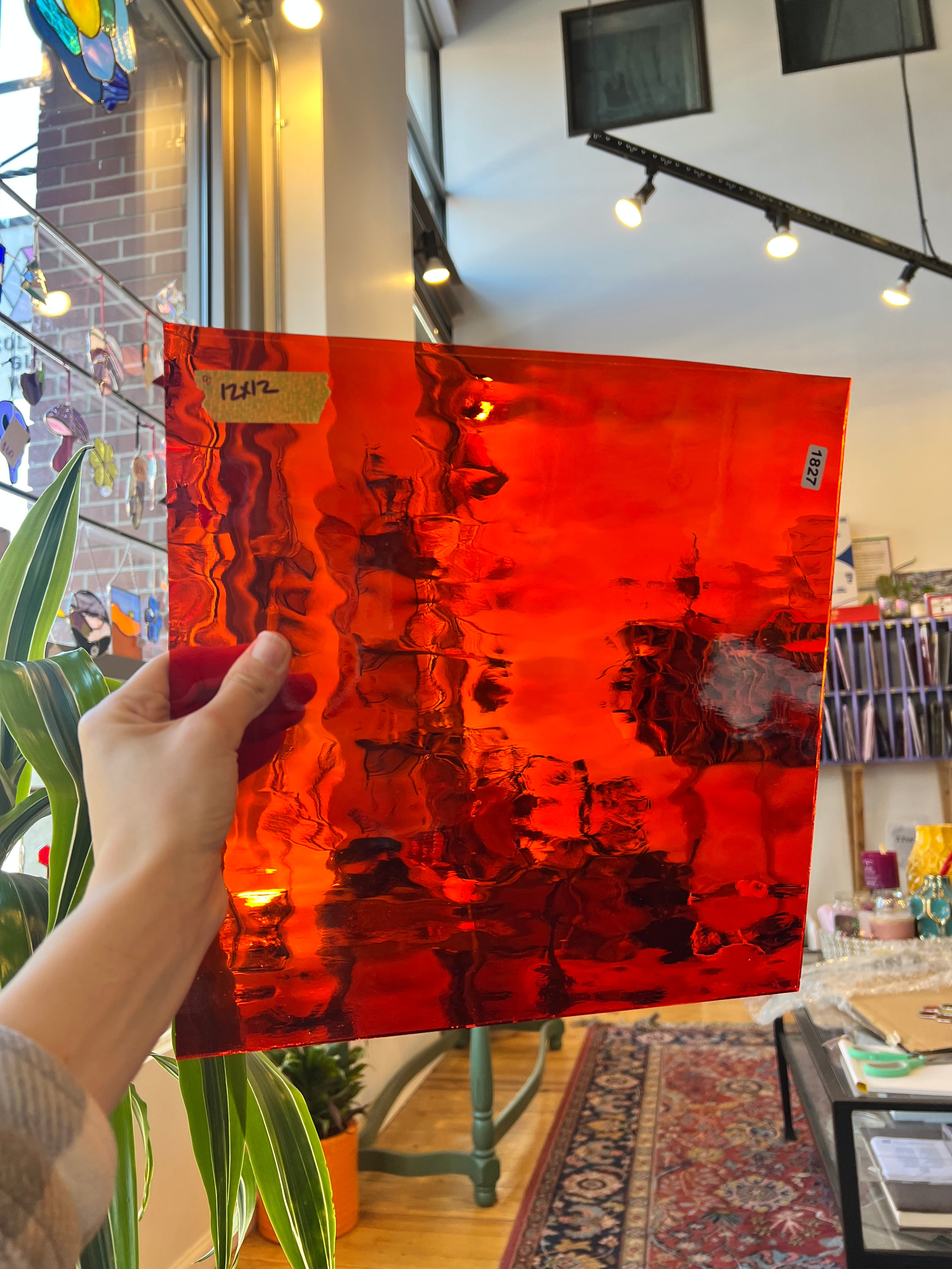 Orange Waterglass Oceanside Fusible 96 COE (171WF) Sheet Glass Colorado Glassworks OS-ORANGE-W (11x12in)