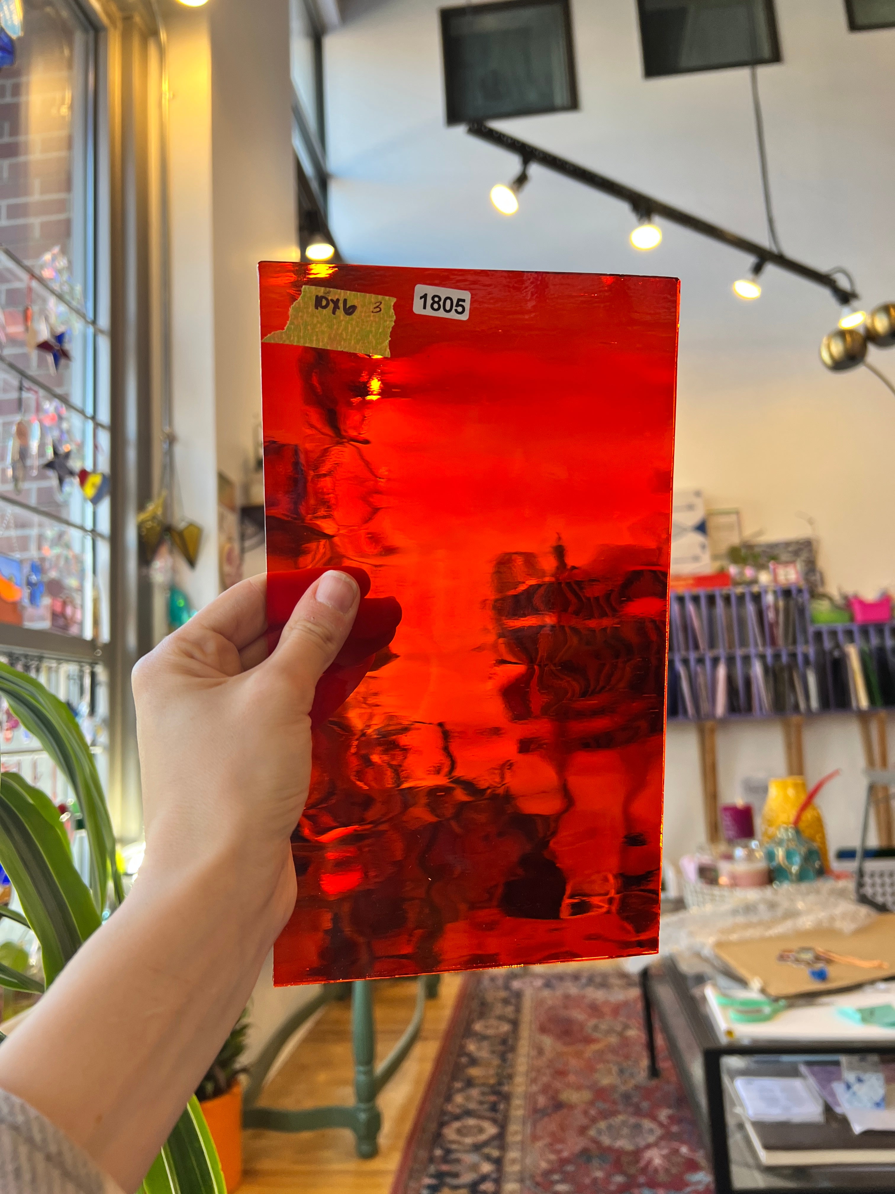 Orange Waterglass Oceanside Fusible 96 COE (171WF) Sheet Glass Colorado Glassworks OS-ORANGE-W (11x6in)