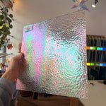 Clear Hammered Iridescent Wissmach (01HAM) Sheet Glass Colorado Glassworks
