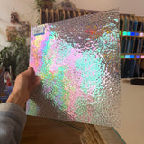 Clear Hammered Iridescent Wissmach (01HAM) Sheet Glass Colorado Glassworks
