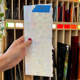 Iridescent White Mottled Youghiogheny Sheet Glass Colorado Glassworks