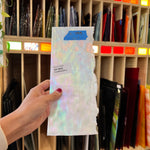 Iridescent White Mottled Youghiogheny Sheet Glass Colorado Glassworks