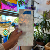 Iridescent White Mottled Youghiogheny Sheet Glass Colorado Glassworks