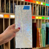 Iridescent White Mottled Youghiogheny Sheet Glass Colorado Glassworks