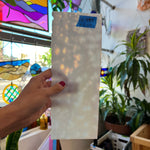 Iridescent White Mottled Youghiogheny Sheet Glass Colorado Glassworks