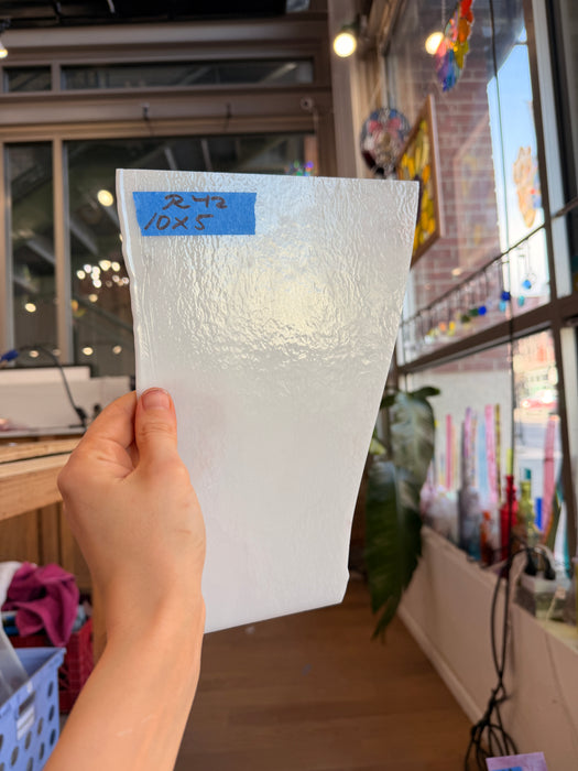 White Opaque Bullseye Fusible 90 COE Sheet Glass Colorado Glassworks 10x5in (BE-82285613)
