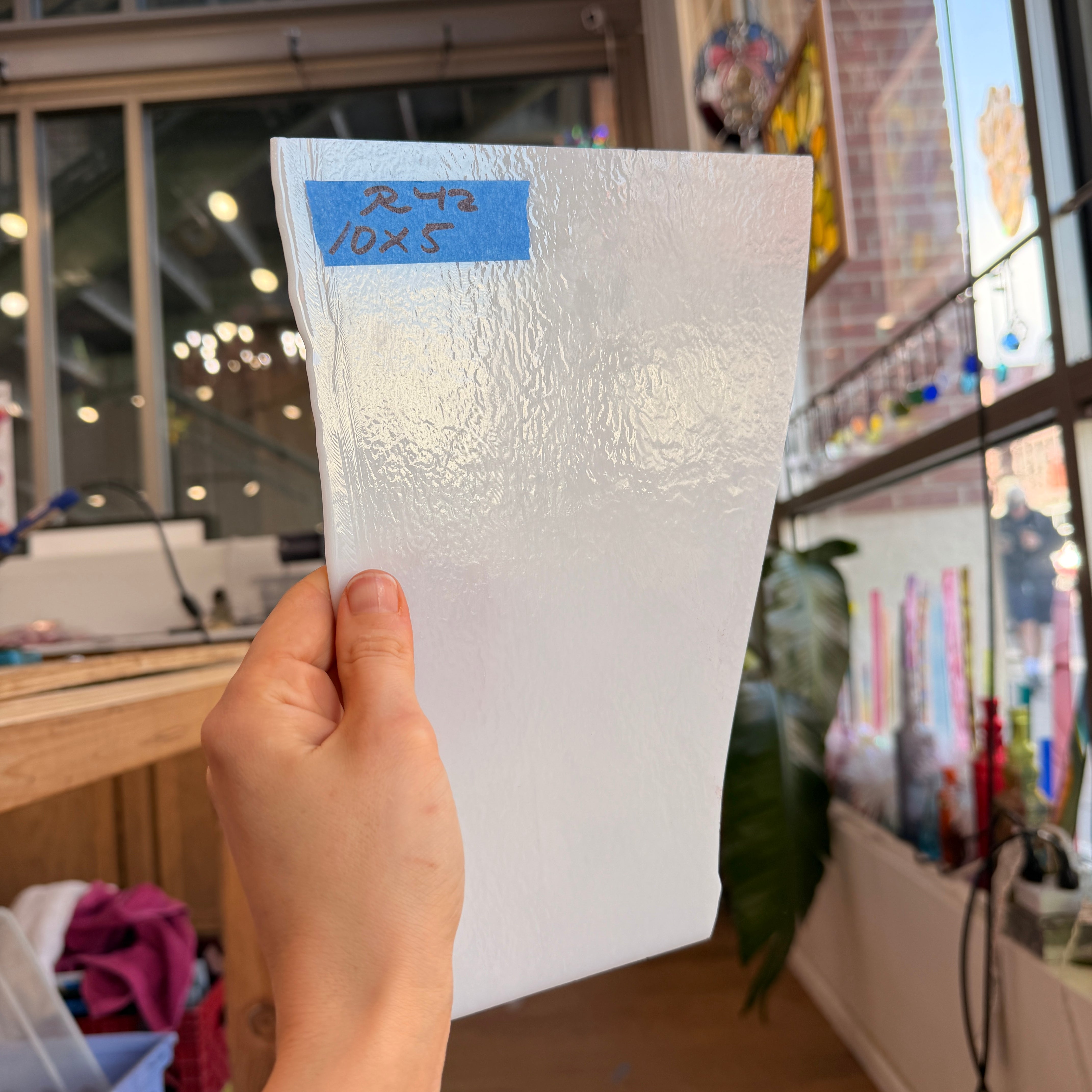 White Opaque Bullseye Fusible 90 COE Sheet Glass Colorado Glassworks