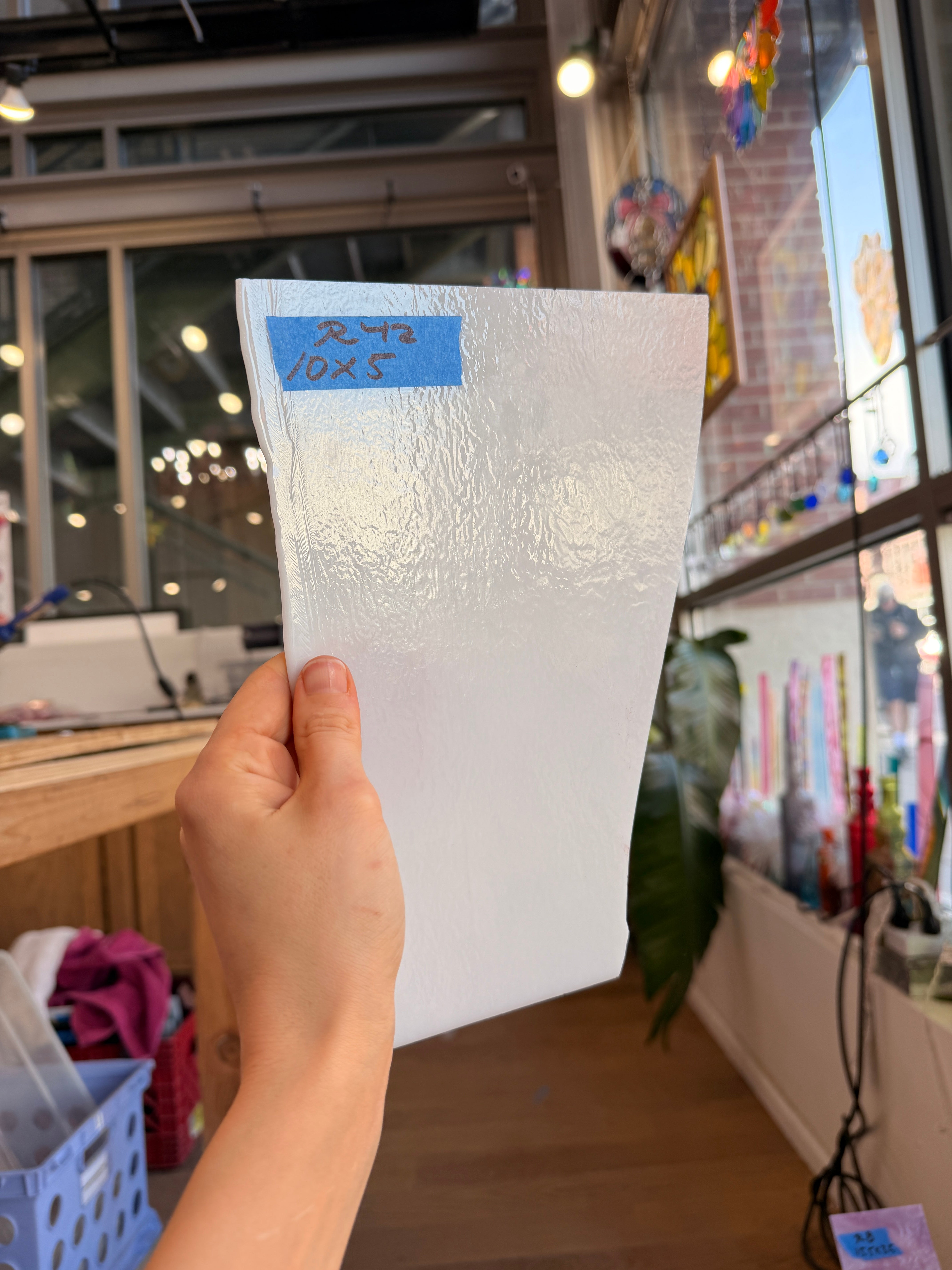 White Opaque Bullseye Fusible 90 COE Sheet Glass Colorado Glassworks