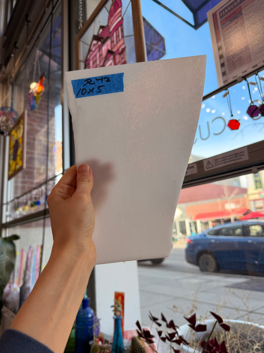 White Opaque Bullseye Fusible 90 COE Sheet Glass Colorado Glassworks