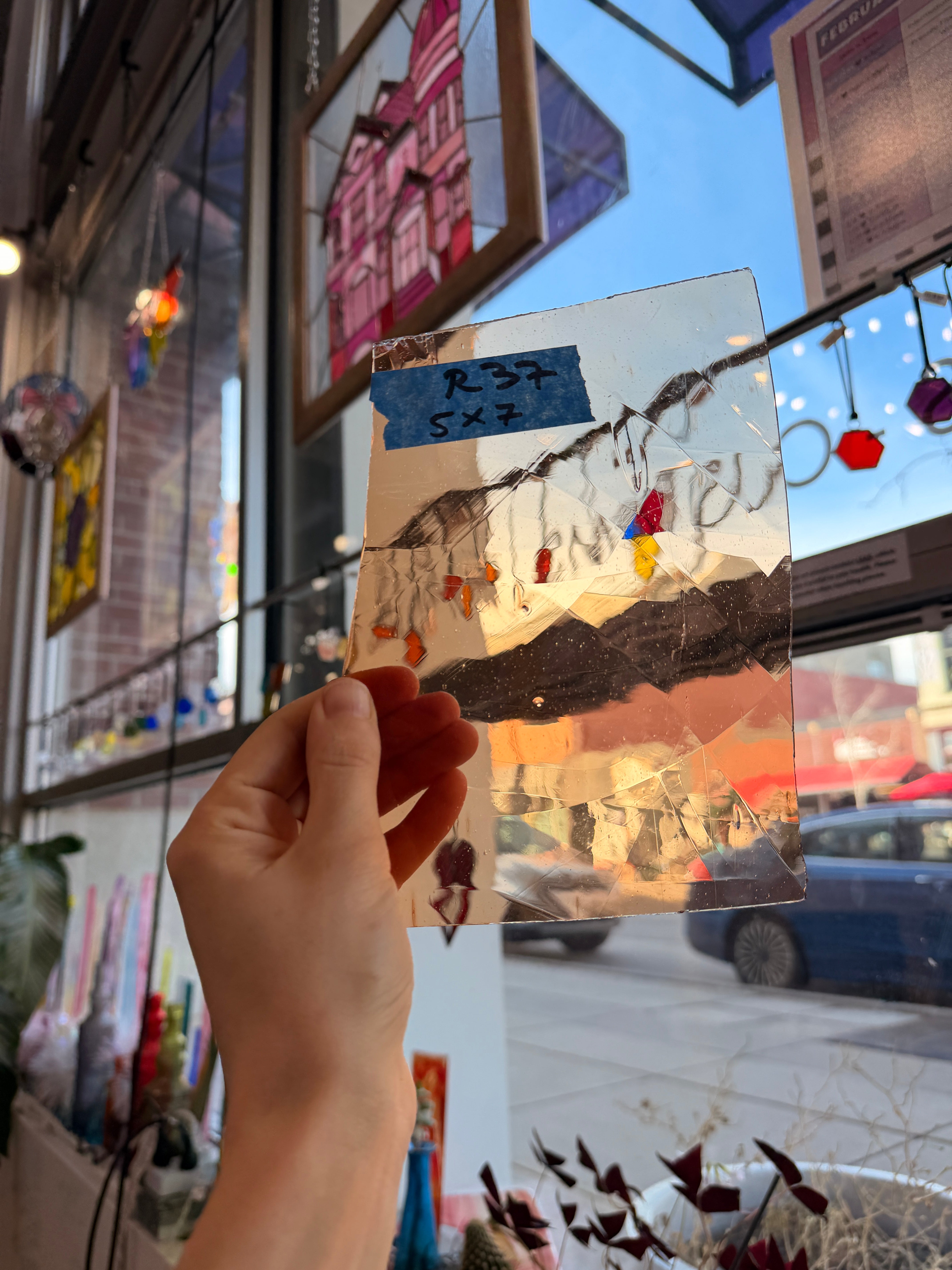 Peach Mouth Blown Fremont Sheet Glass Colorado Glassworks