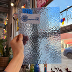 Princess Blue English Muffle Sheet Glass Colorado Glassworks 11x8.5in (WM-94112557)