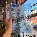 Princess Blue English Muffle Sheet Glass Colorado Glassworks 11x8.5in (WM-94112557)