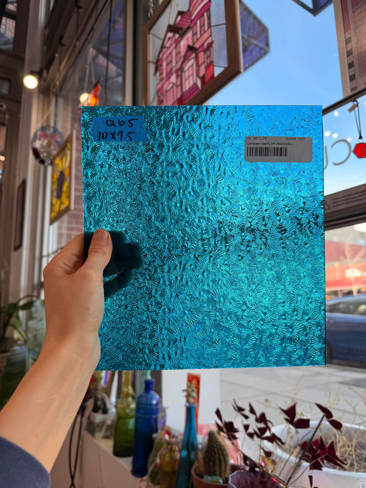 Caribbean Blue Florentine Wissmach Sheet Glass Unknown