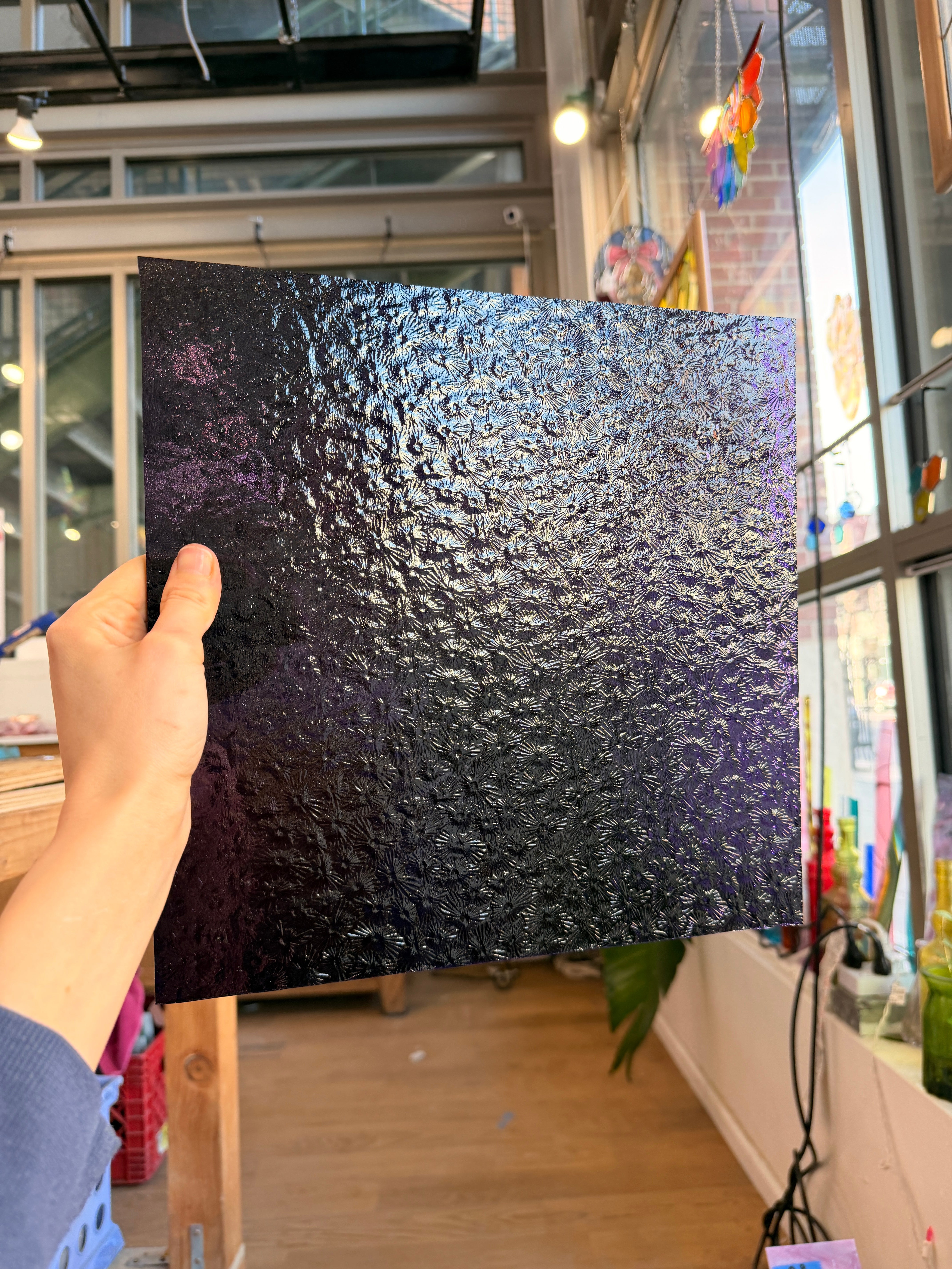 Transparent Purple Florentine Wissmach (311V) Sheet Glass Unknown