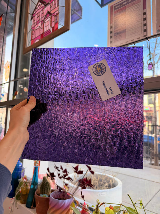 Transparent Purple Florentine Wissmach 311V Sheet Glass Unknown