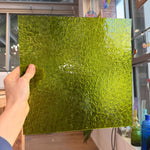 Pear/Lime Green Florentine Wissmach (WI 1146 FLOR) Sheet Glass Colorado Glassworks WM-PEAR-FLORENTINE (12x12in)