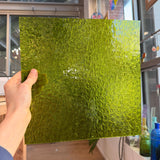 Pear/Lime Green Florentine Wissmach (WI 1146 FLOR) Sheet Glass Colorado Glassworks WM-PEAR-FLORENTINE (12x12in)