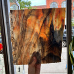 Koi / White with Orange/ Yellow and Black Highlights Radium Ripple Youghiogheny (UbY 58) Sheet Glass Colorado Glassworks